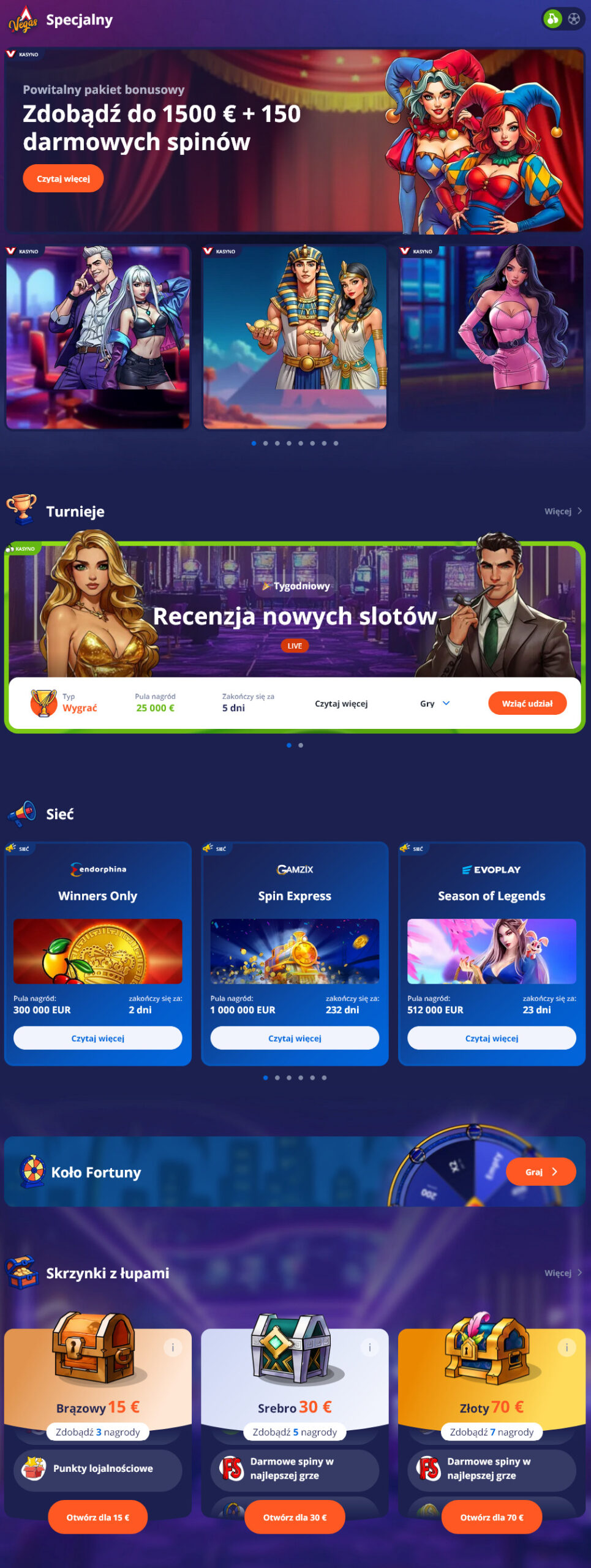 Bonusy i turnieje Vulkan Vegas dla graczy z Polski